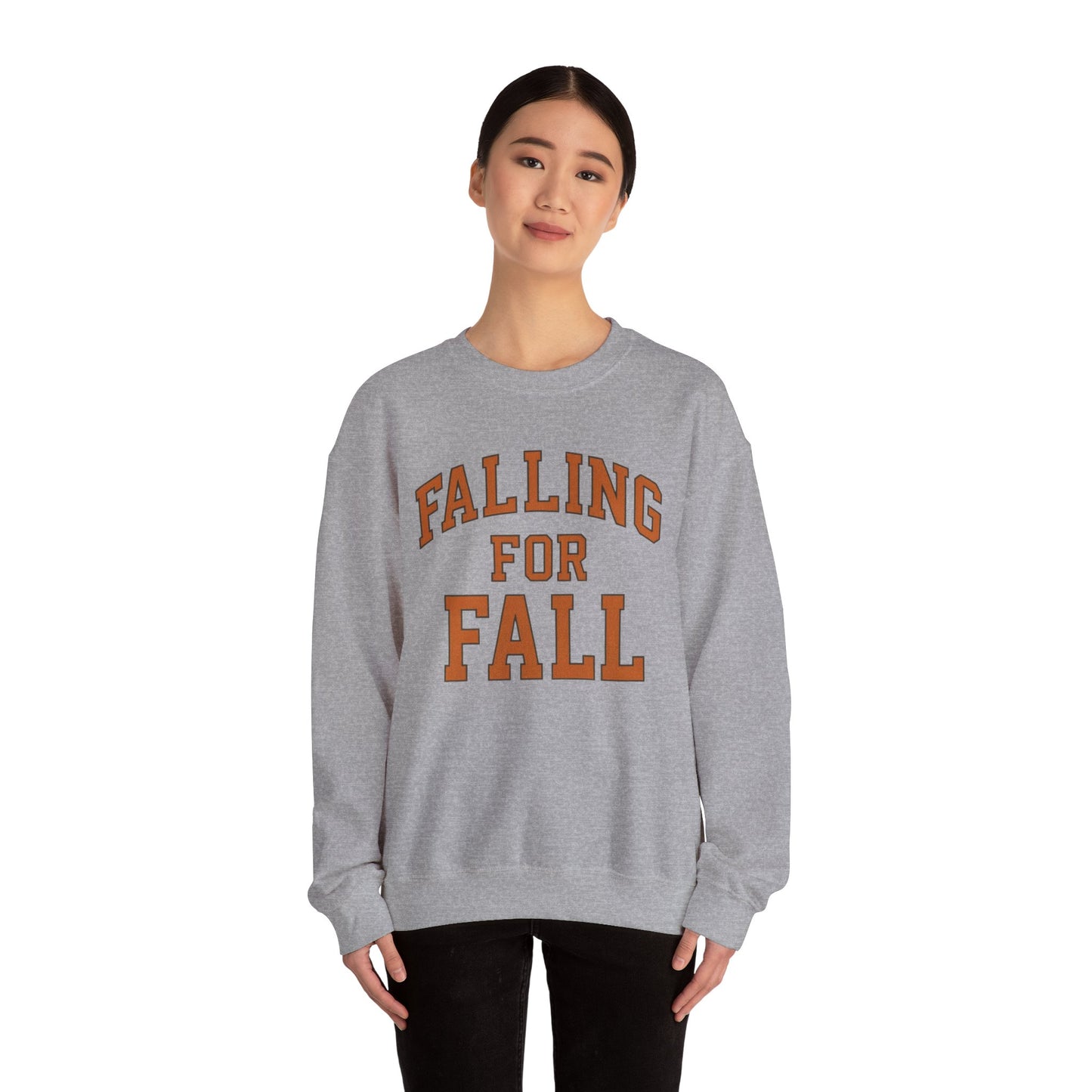 Falling for Fall Sweatshirt | Cozy Unisex Crewneck for Autumn, Seasonal Fashion, Fall Chill, Thanksgiving, Gifts