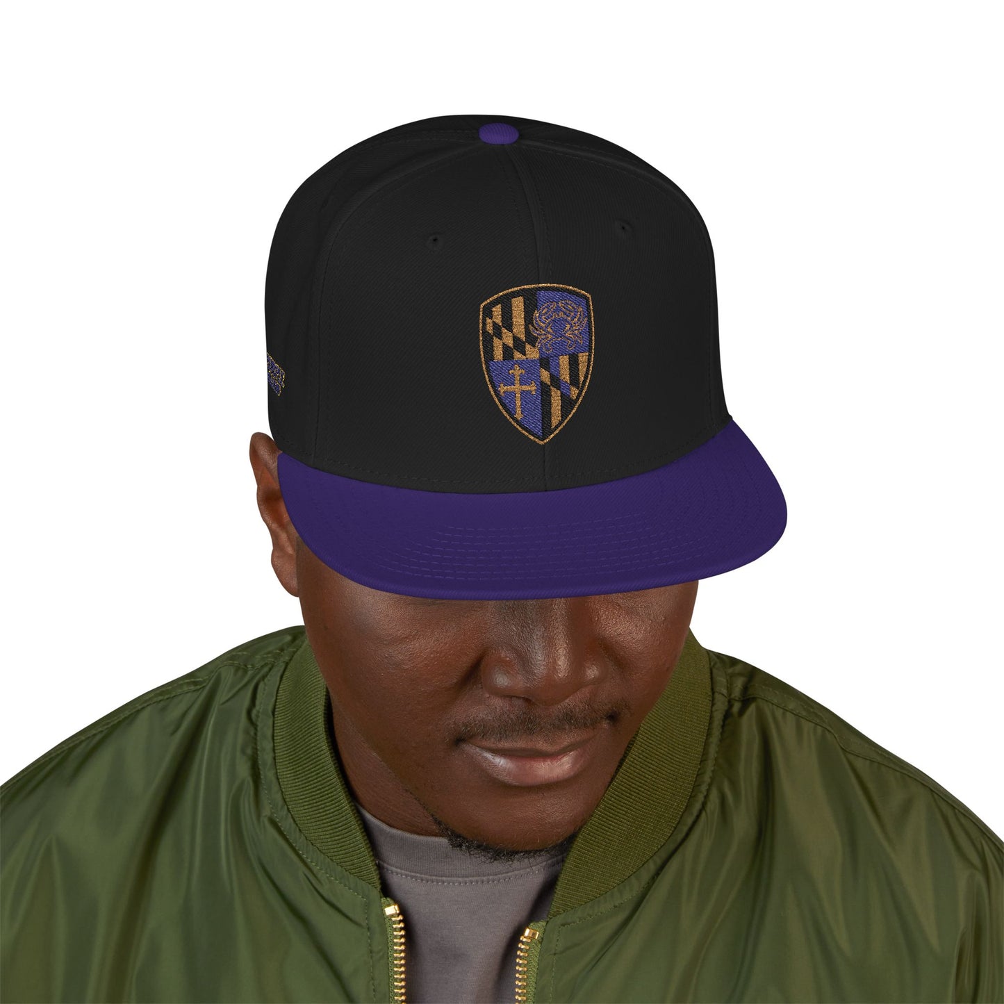 Snapback Cap Purple Blood Embroidery Hat