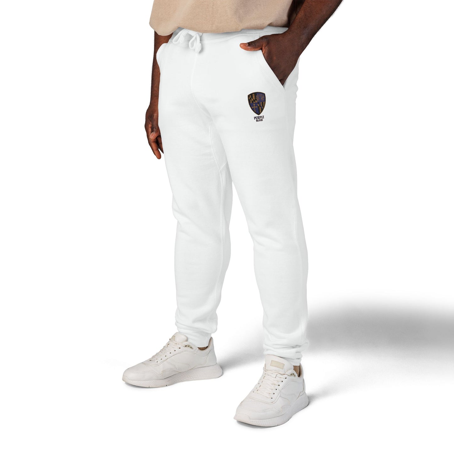 Embroidered Unisex Sweatpants - Purple Blood Design