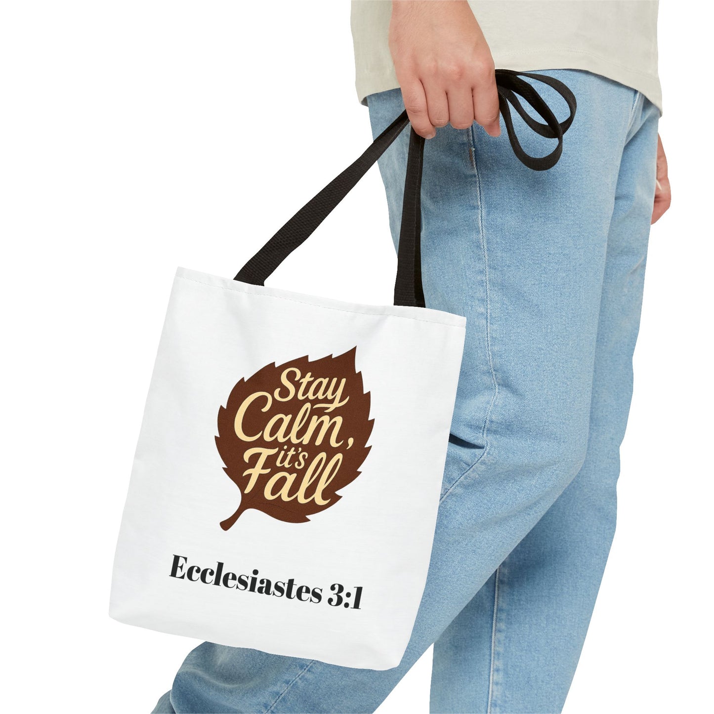 Fall Tote Bag, Autumn Style, Inspirational Quote, Eco-Friendly, Seasonal Gift, Church Bag, Personalized Tote