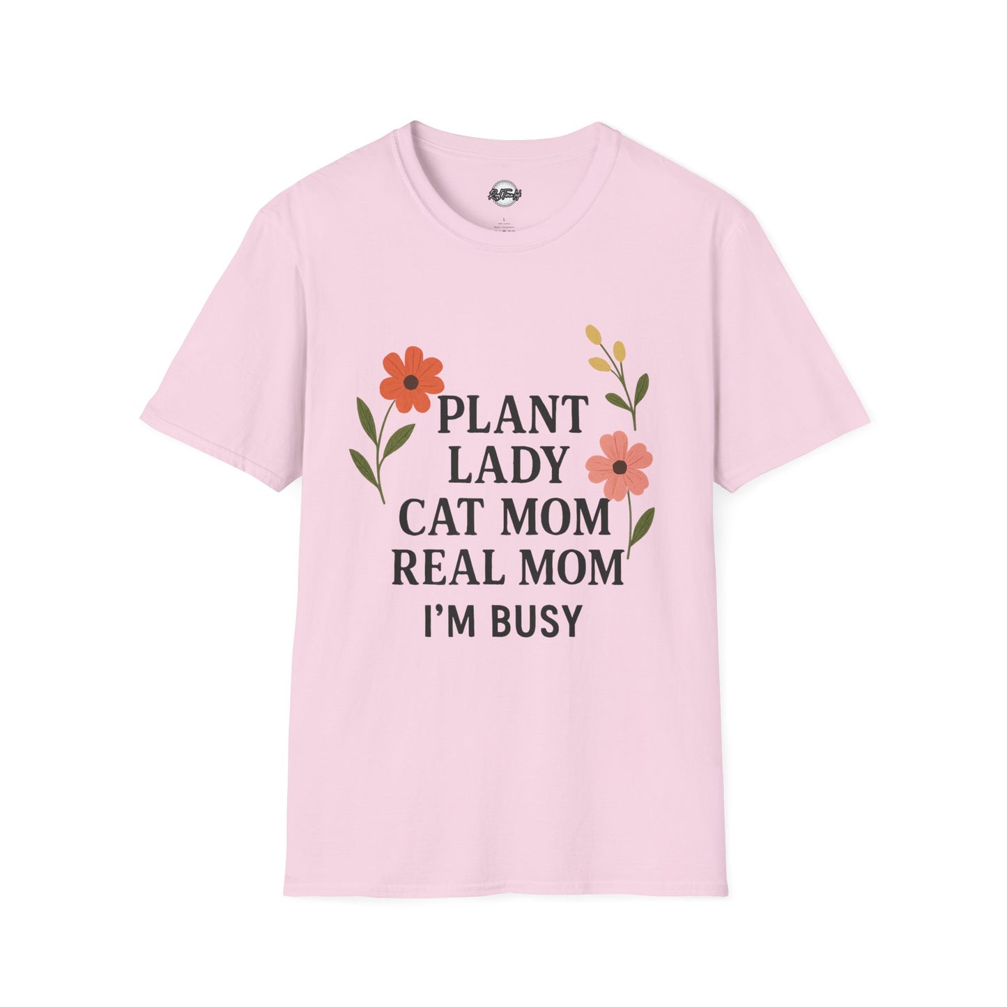 Busy Plant Lady Unisex T-Shirt – Perfect Gift for Cat Moms