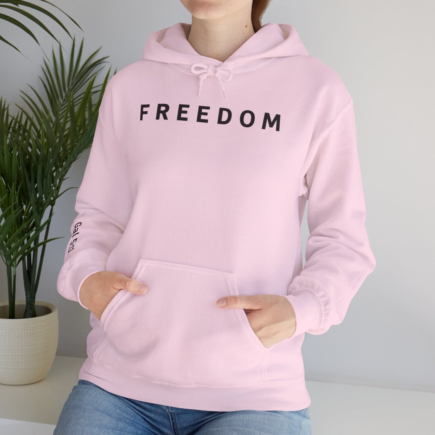 Freedom Hooded Sweatshirt, Cozy Sweatshirt, Religious Apparel, Inspirational Gift, Casual Outfit, Unisex Hoodie
