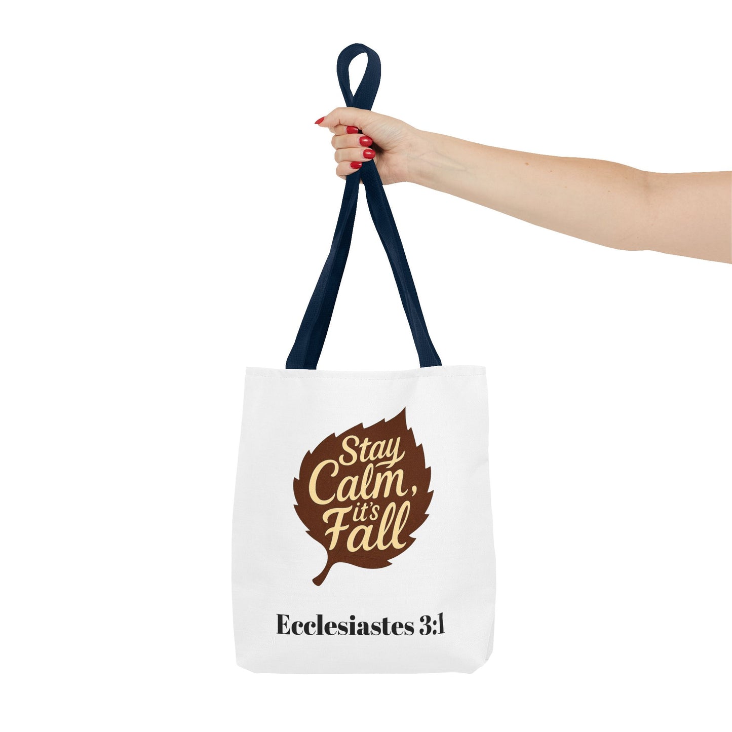 Fall Tote Bag, Autumn Style, Inspirational Quote, Eco-Friendly, Seasonal Gift, Church Bag, Personalized Tote