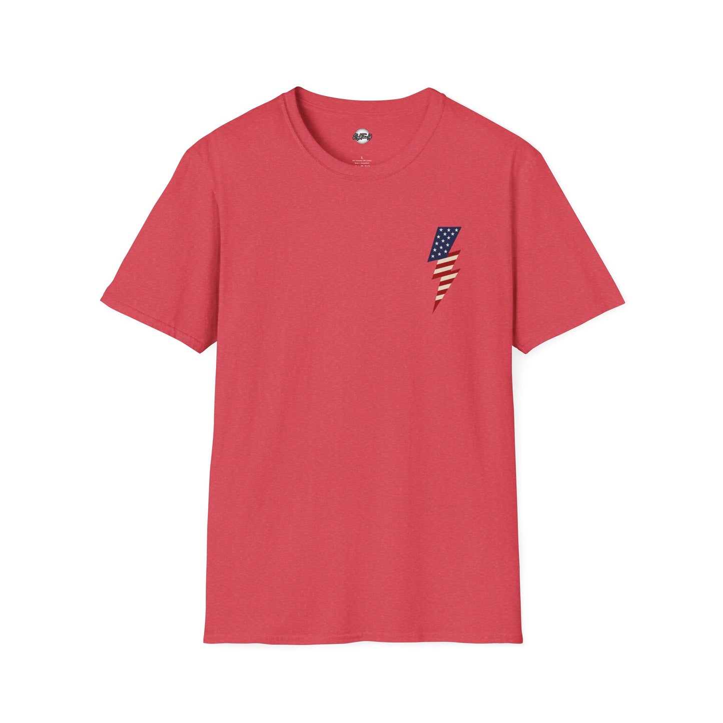 Patriotic Lightning Bolt T-Shirt, American Flag Tee, Unisex Casual Wear, Gifts for Independence Day, Fourth of July Apparel, Summer Style