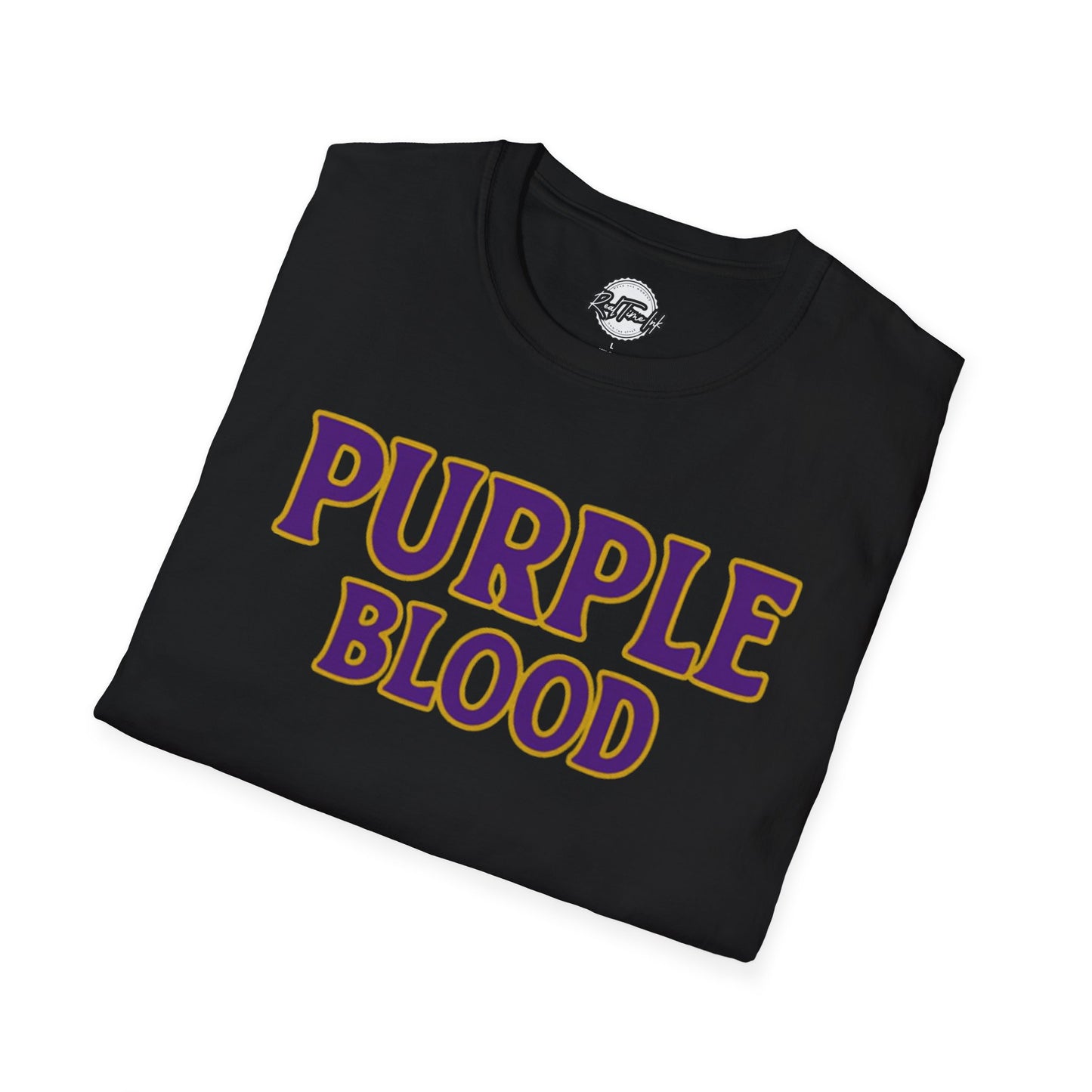 Purple Blood Graphic T-Shirt | Unisex Softstyle Tee for Fans, Casual Wear, Gift Ideas, Birthday, Halloween, Sports Events