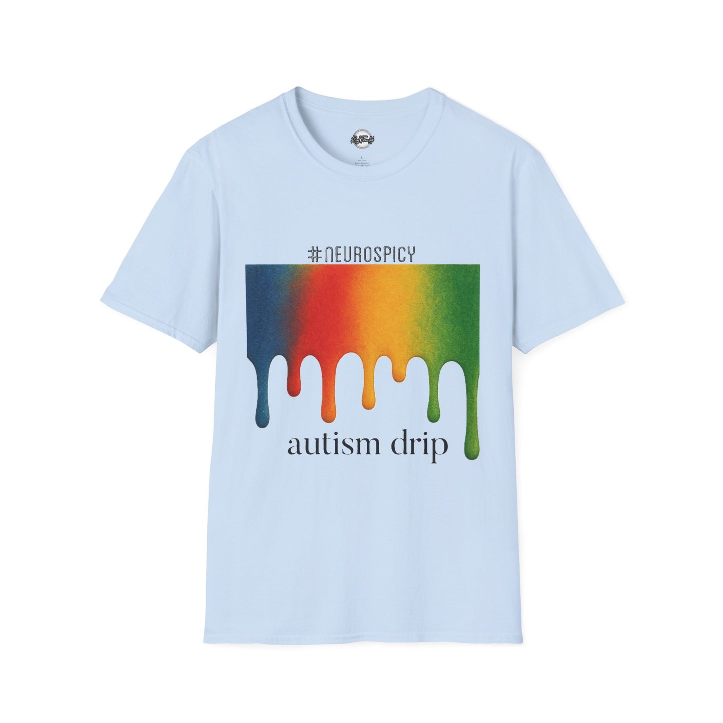 Autism Drip Unisex Softstyle T-Shirt - Colorful Support Tee