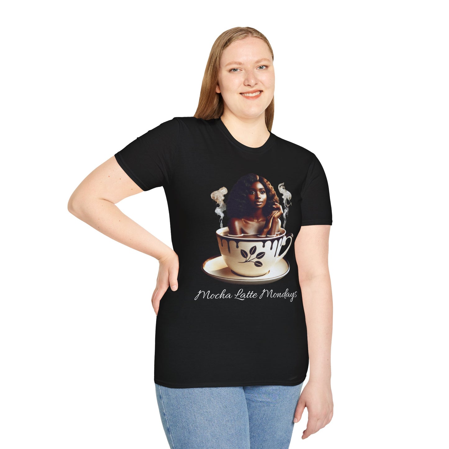 Women's Softstyle T-Shirt - Mocha Latte Mondays Stylish Coffee Lover Shirt