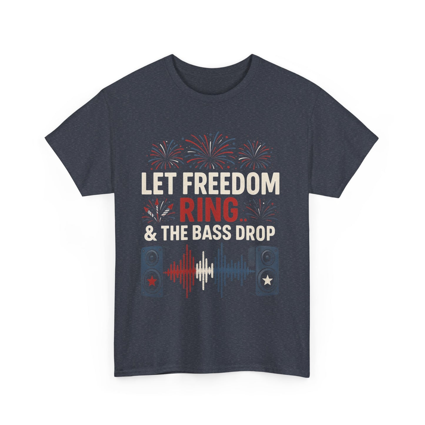 Independence Day Music Tee, Let Freedom Ring Shirt, Patriotic Cotton T-Shirt, Summer Celebration Top, Concert Outfit, Gift for Music Lovers