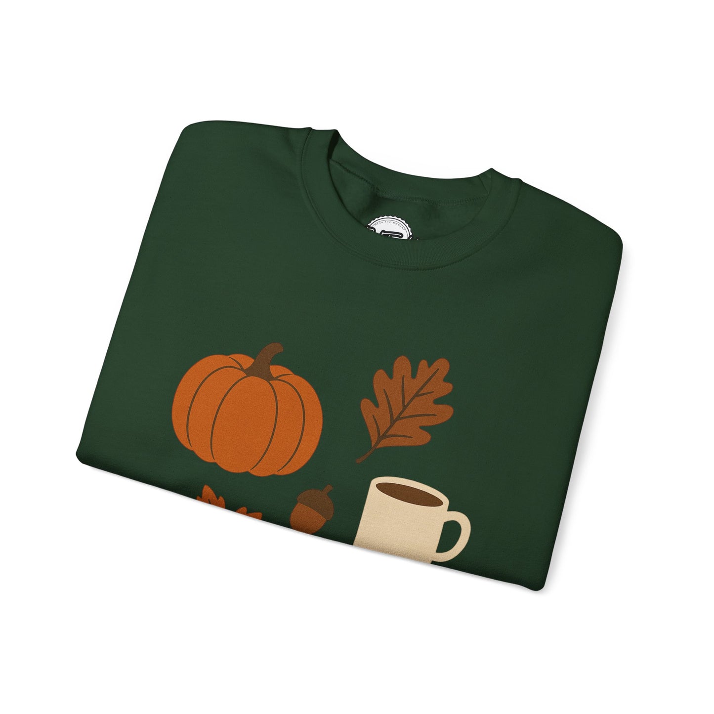 Cozy Autumn Crewneck Sweatshirt - Fall Colors, Pumpkin Design, Perfect for Thanksgiving, Gifts for Her, Casual Wear