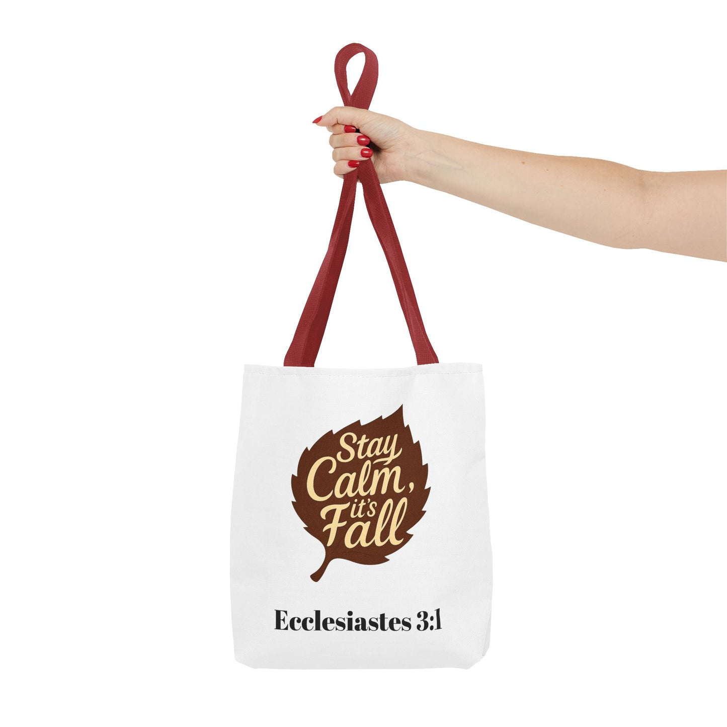 Fall Tote Bag, Autumn Style, Inspirational Quote, Eco-Friendly, Seasonal Gift, Church Bag, Personalized Tote