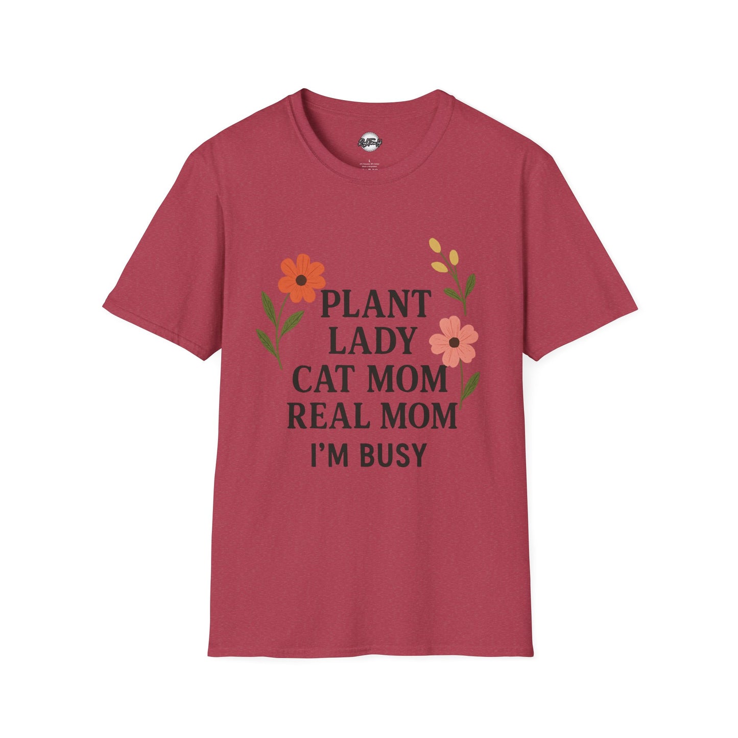 Busy Plant Lady Unisex T-Shirt – Perfect Gift for Cat Moms