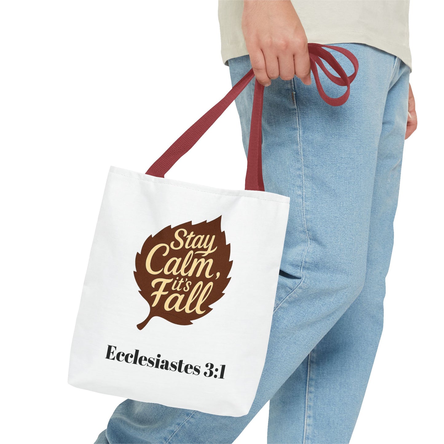Fall Tote Bag, Autumn Style, Inspirational Quote, Eco-Friendly, Seasonal Gift, Church Bag, Personalized Tote