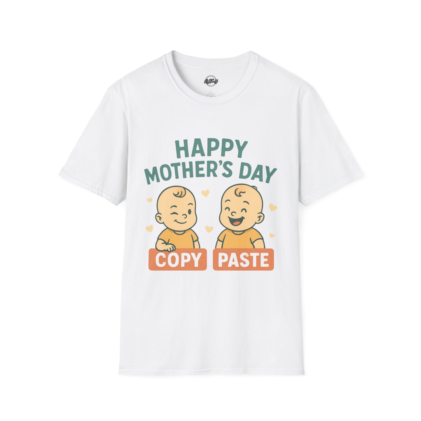Happy Mother's Day Unisex Softstyle T-Shirt - Cute 'Copy Paste' Design for Moms