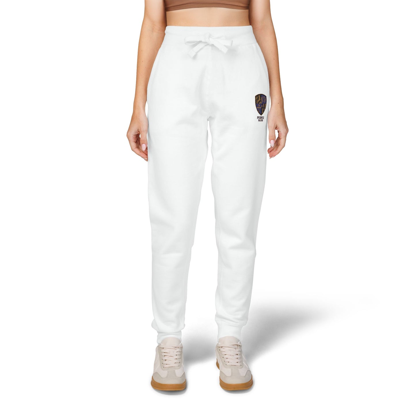 Embroidered Unisex Sweatpants - Purple Blood Design