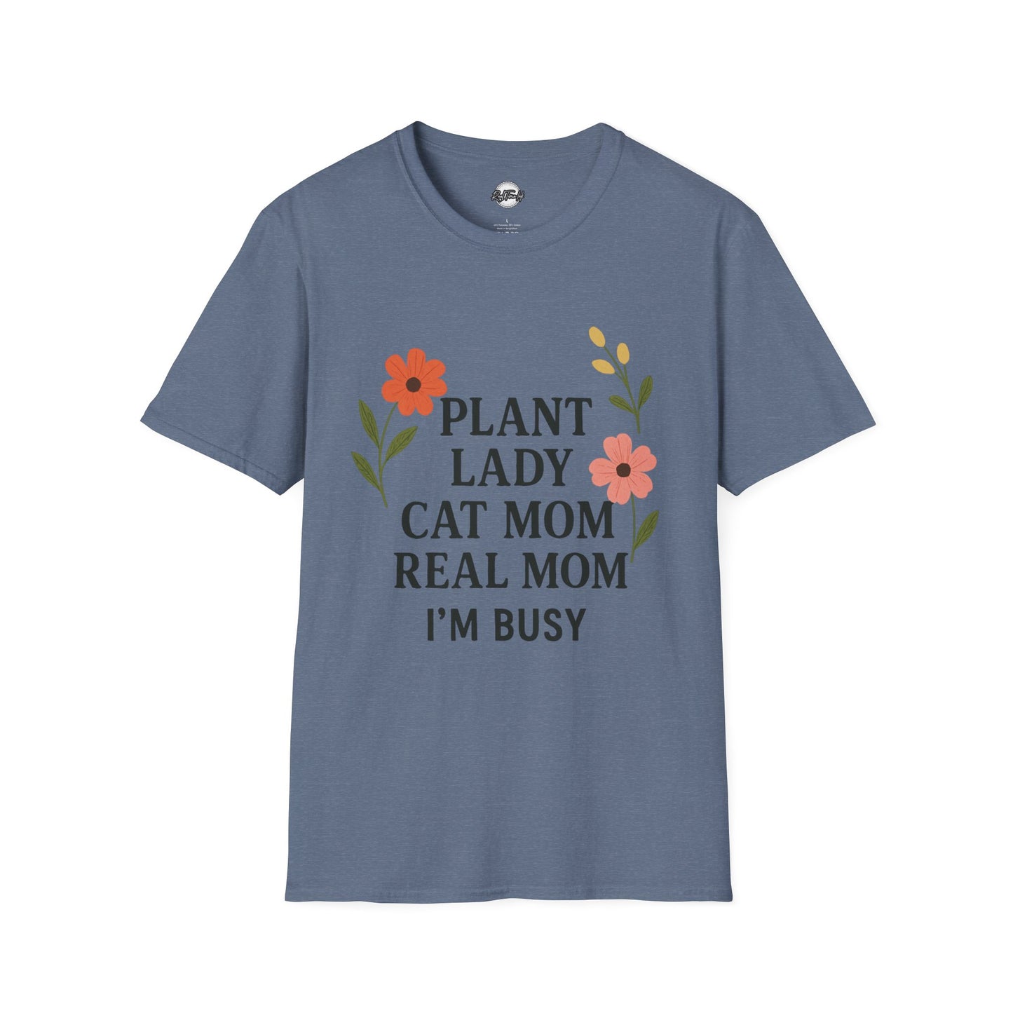 Busy Plant Lady Unisex T-Shirt – Perfect Gift for Cat Moms