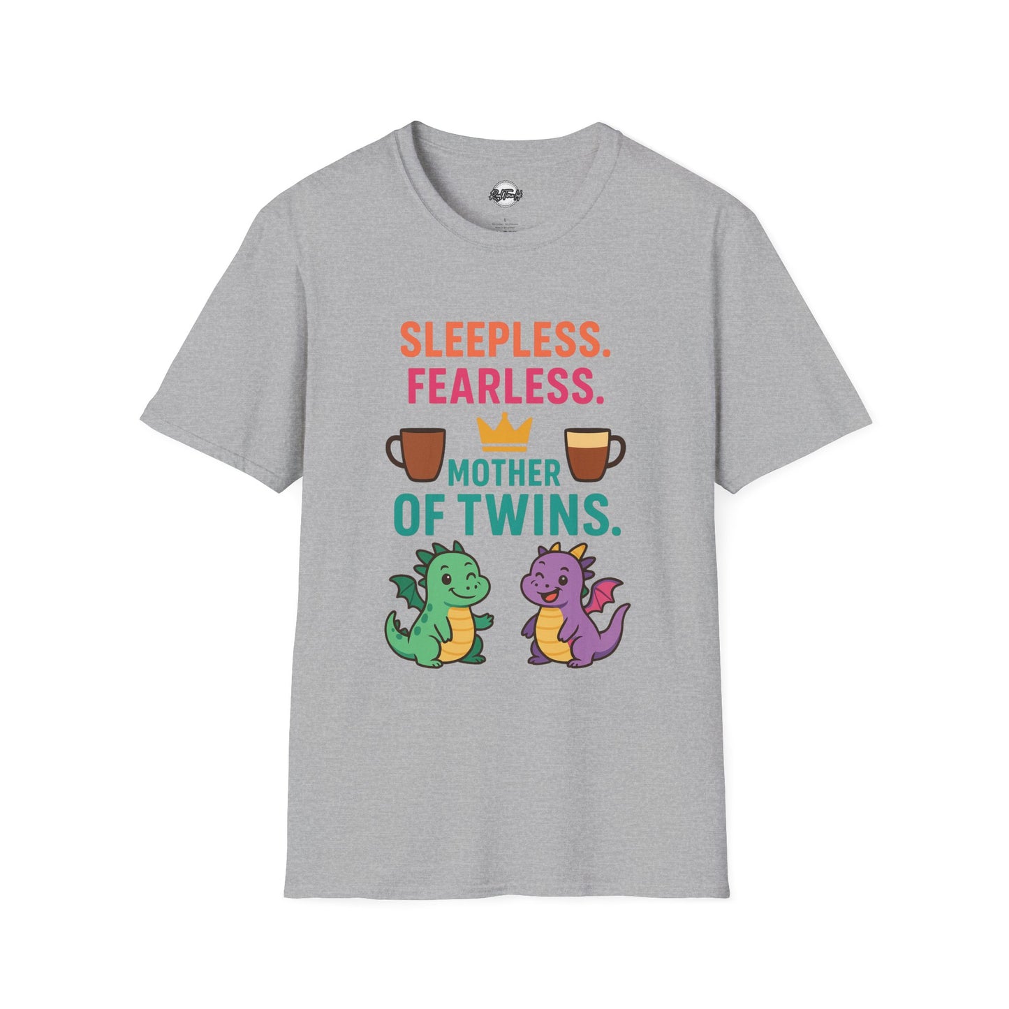 Mother of Twins T-Shirt - Sleepless & Fearless Unisex Tee