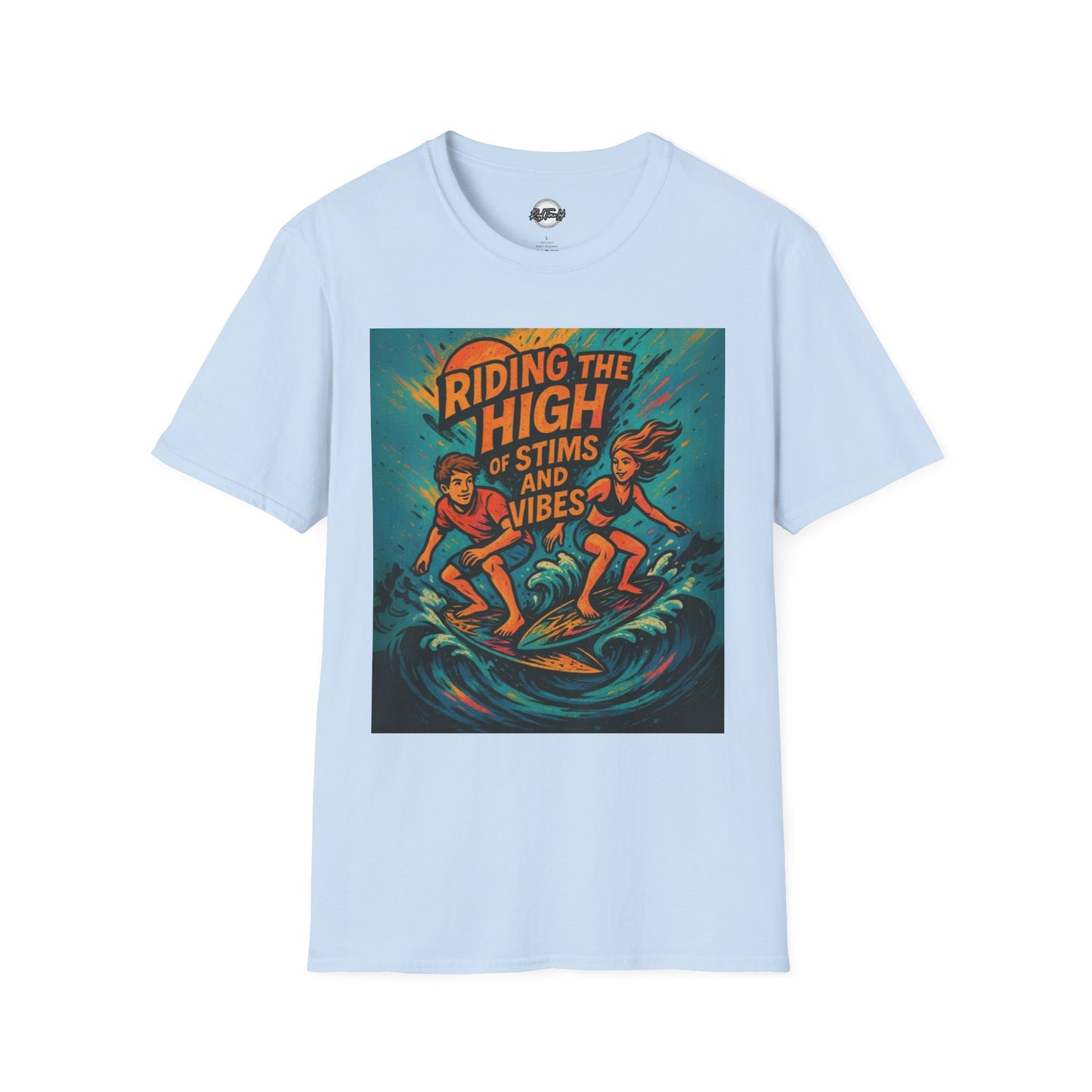 Riding the High Unisex Softstyle T-Shirt - Surf Vibes & Chill