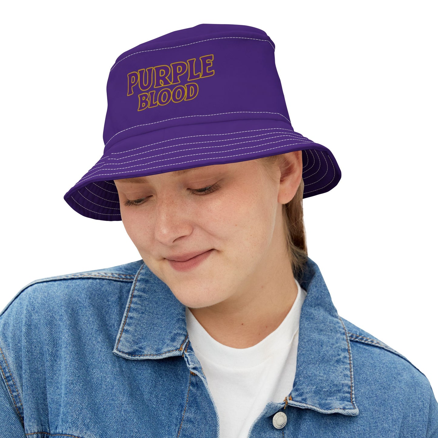 Purple Blood Bucket Hat, Trendy Sun Hat, Summer Accessories, Gift for Her, Festival Fashion