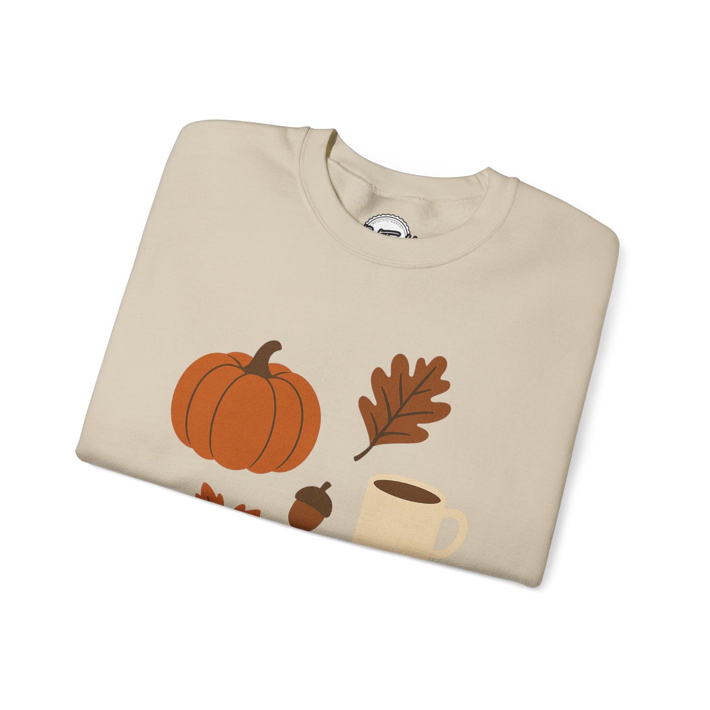 Cozy Autumn Crewneck Sweatshirt - Fall Colors, Pumpkin Design, Perfect for Thanksgiving, Gifts for Her, Casual Wear