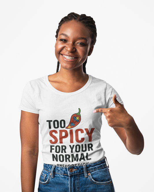 Too Spicy Unisex Heavy Cotton Tee - Perfect for Neurospicy Awareness