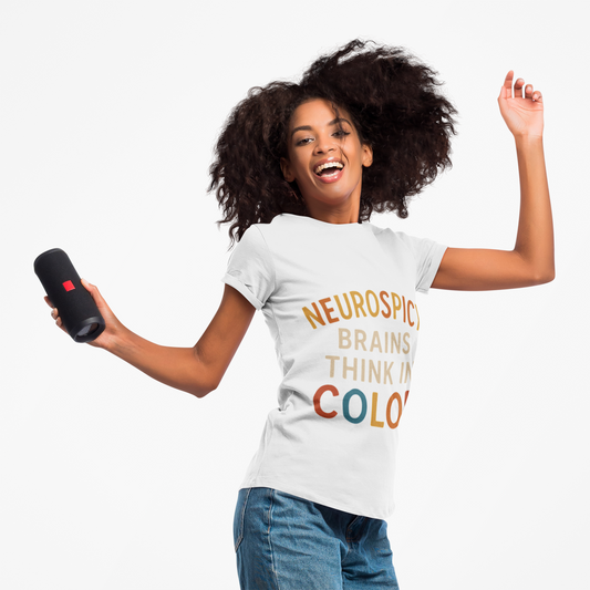 Neurodiversity Awareness Tee - "Neurospicy Brains Think in Color" Unisex Heavy Cotton T-Shirt