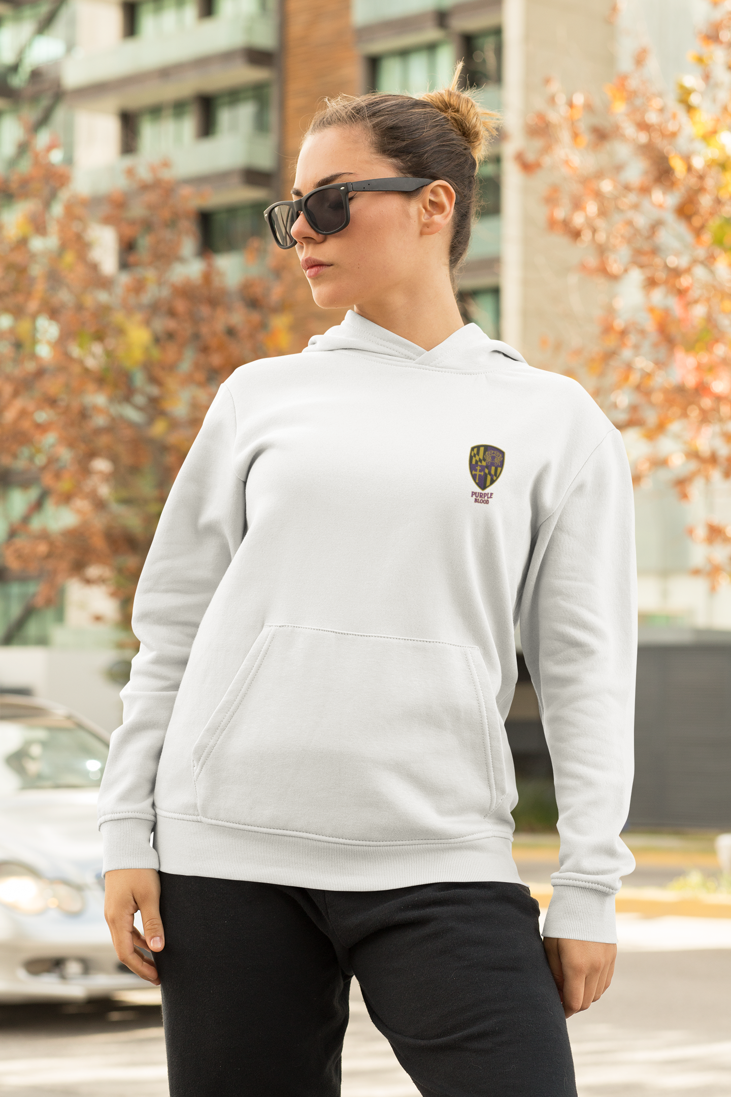 Hoodie Purple Blood Design Unisex Cruiser