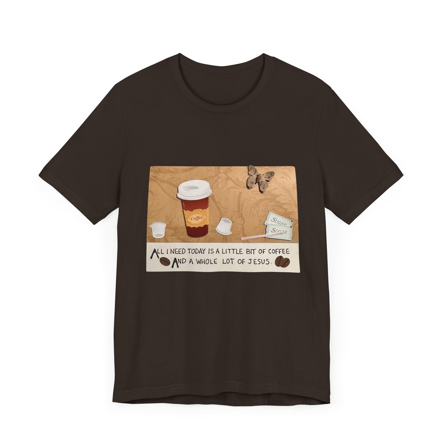 Coffee and Jesus Inspirational Tee | Unisex Jersey Short Sleeve T-Shirt