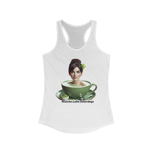 Matcha Latte Sundays Racerback Tank for Women