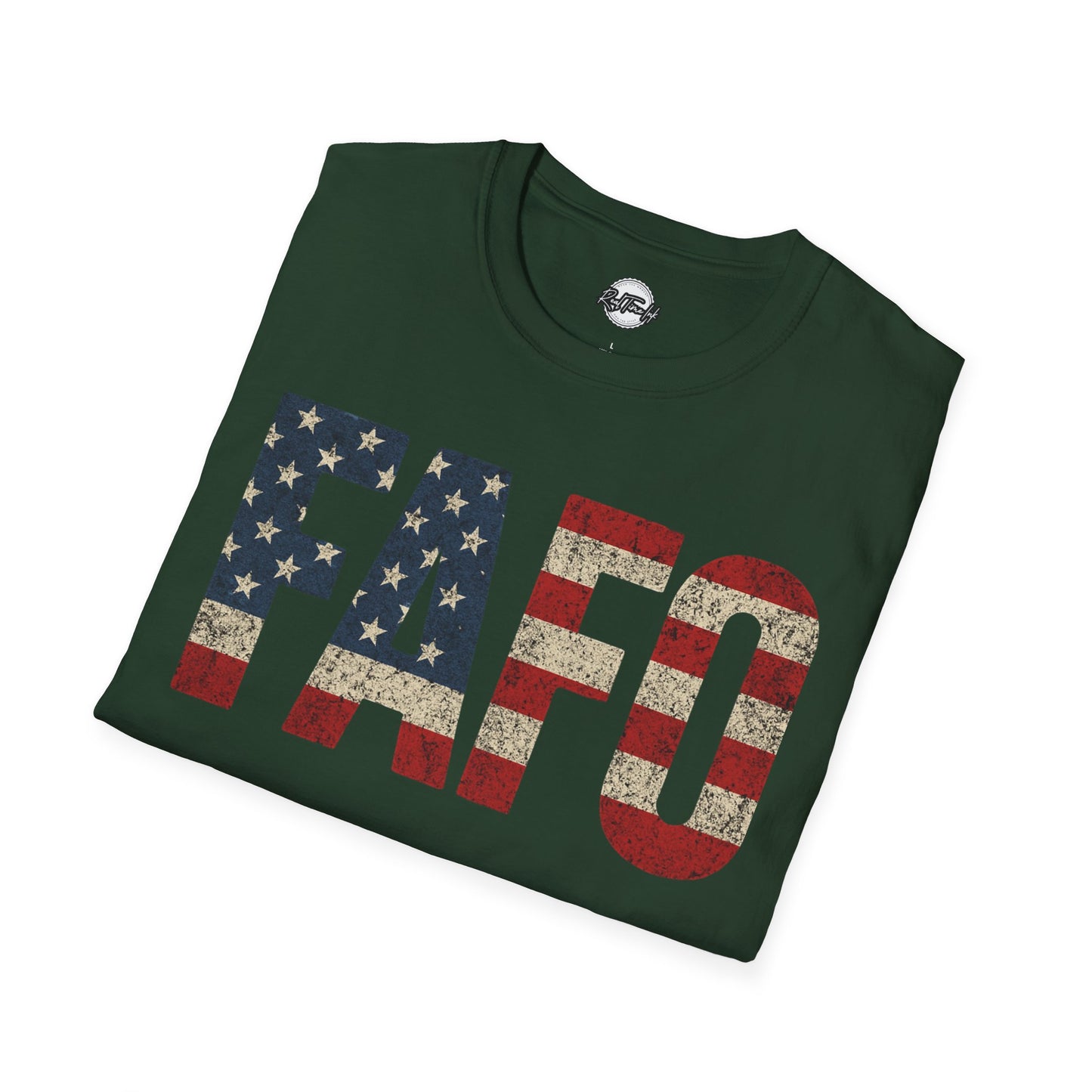 Patriotic FAFO Unisex Softstyle T-Shirt | USA Graphic Tee | Casual Wear, Gift for Holidays, Independence Day