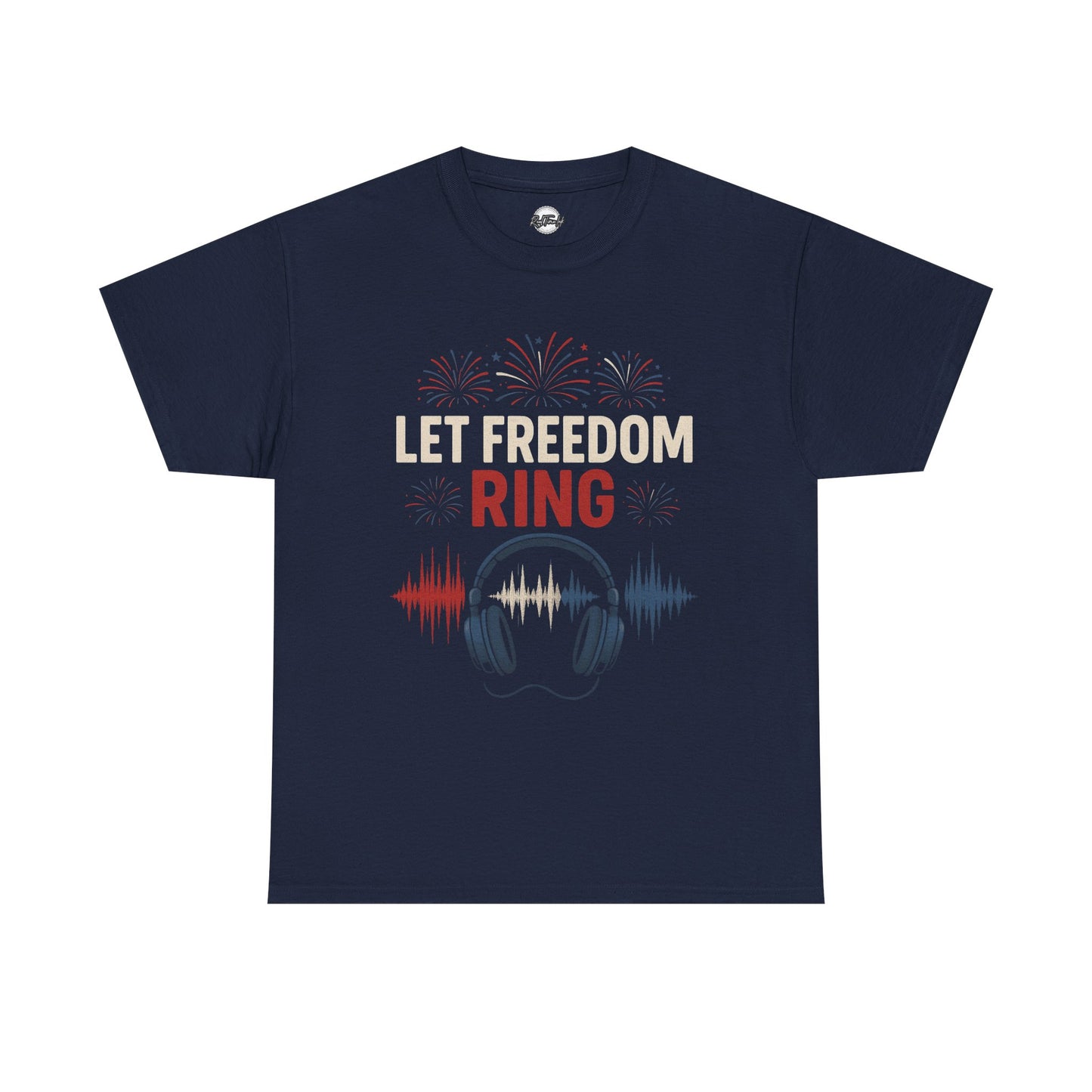 Unisex Heavy Cotton Tee: Let Freedom Ring Shirt, Music Lover Gift, Patriotic Tee, Festival Outfit, Independence Day Celebration