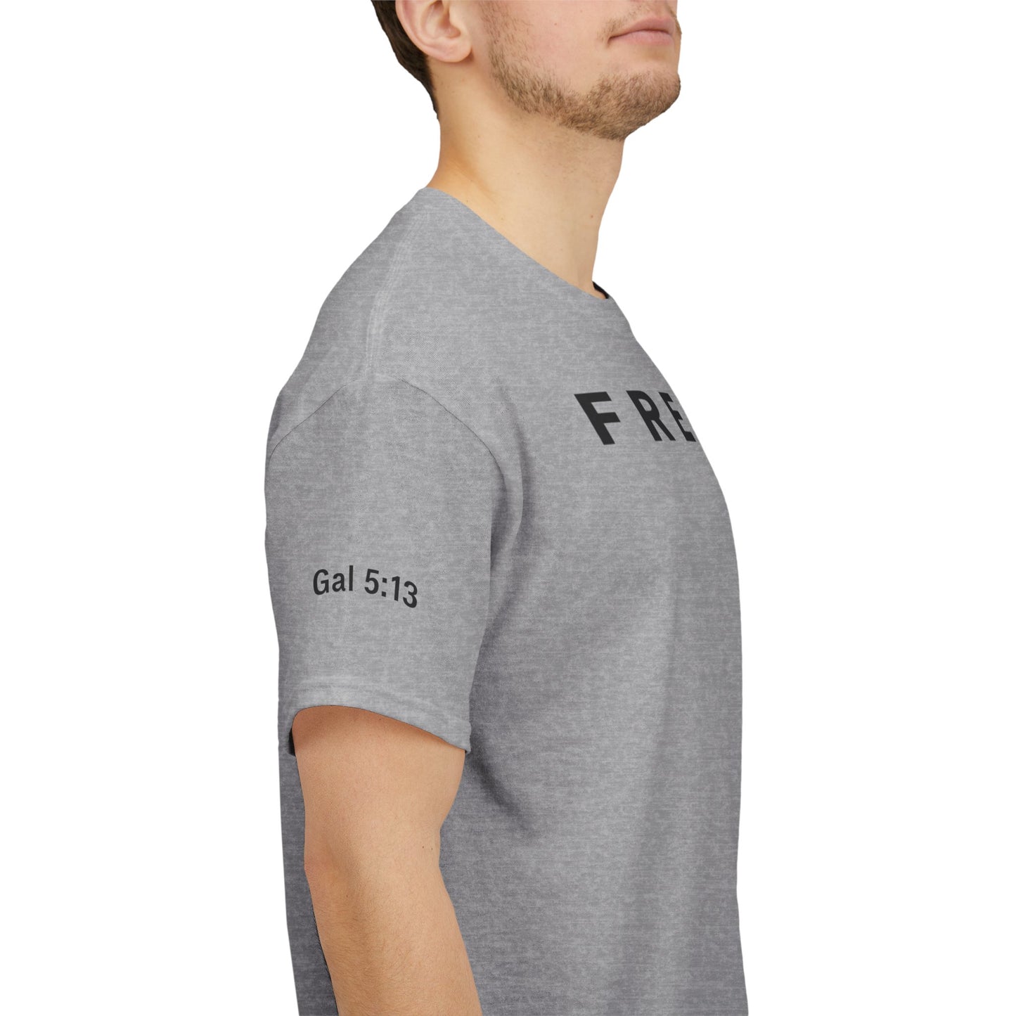 Freedom Gal 5:13 Unisex Heavy Cotton Tee, Casual Graphic T-Shirt, Comfortable Everyday Wear, Inspirational Gift, Freedom Clothing