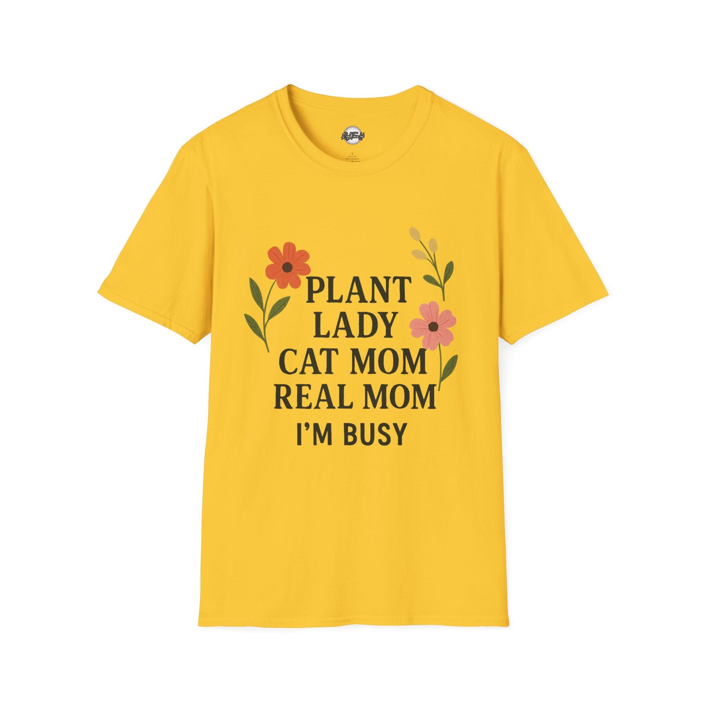 Busy Plant Lady Unisex T-Shirt – Perfect Gift for Cat Moms