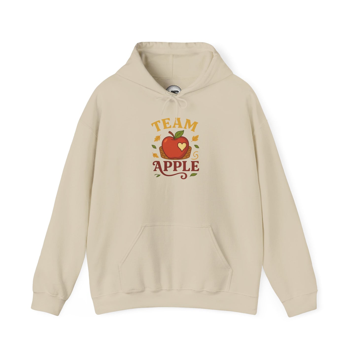 Team Apple Hoodie, Cozy Unisex Hooded Sweatshirt, Fall Fashion Sweatshirt, Perfect Gift for Teachers, Fruit Lover's Apparel
