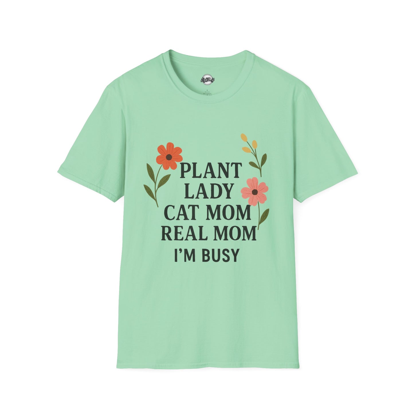 Busy Plant Lady Unisex T-Shirt – Perfect Gift for Cat Moms
