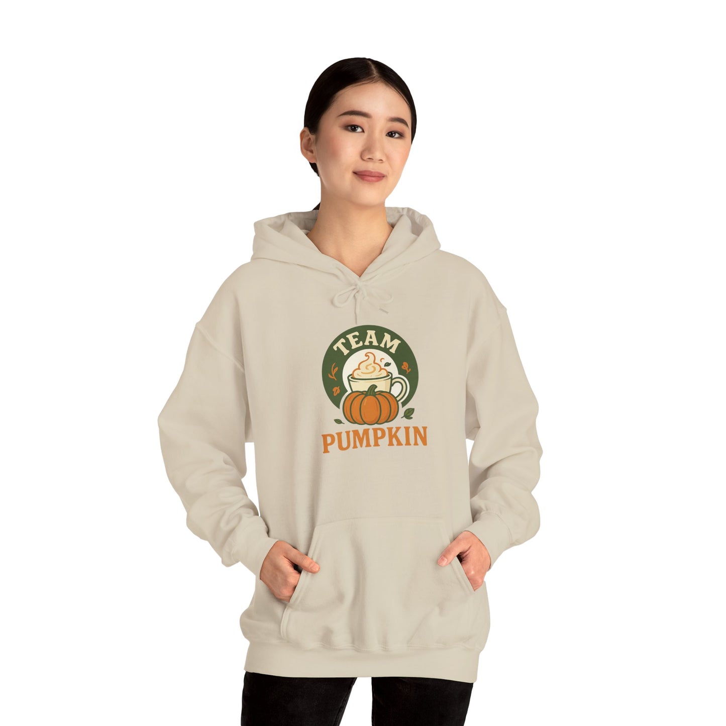 Team Pumpkin Unisex Hoodie, Cozy Fall Apparel, Halloween Sweatshirt, Pumpkin Lover Gift, Casual Autumn Wear