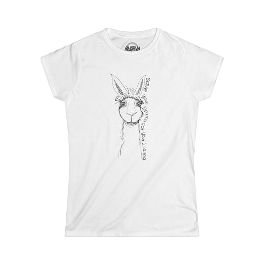 Llama Women's Tee - Save Your Drama Shirt