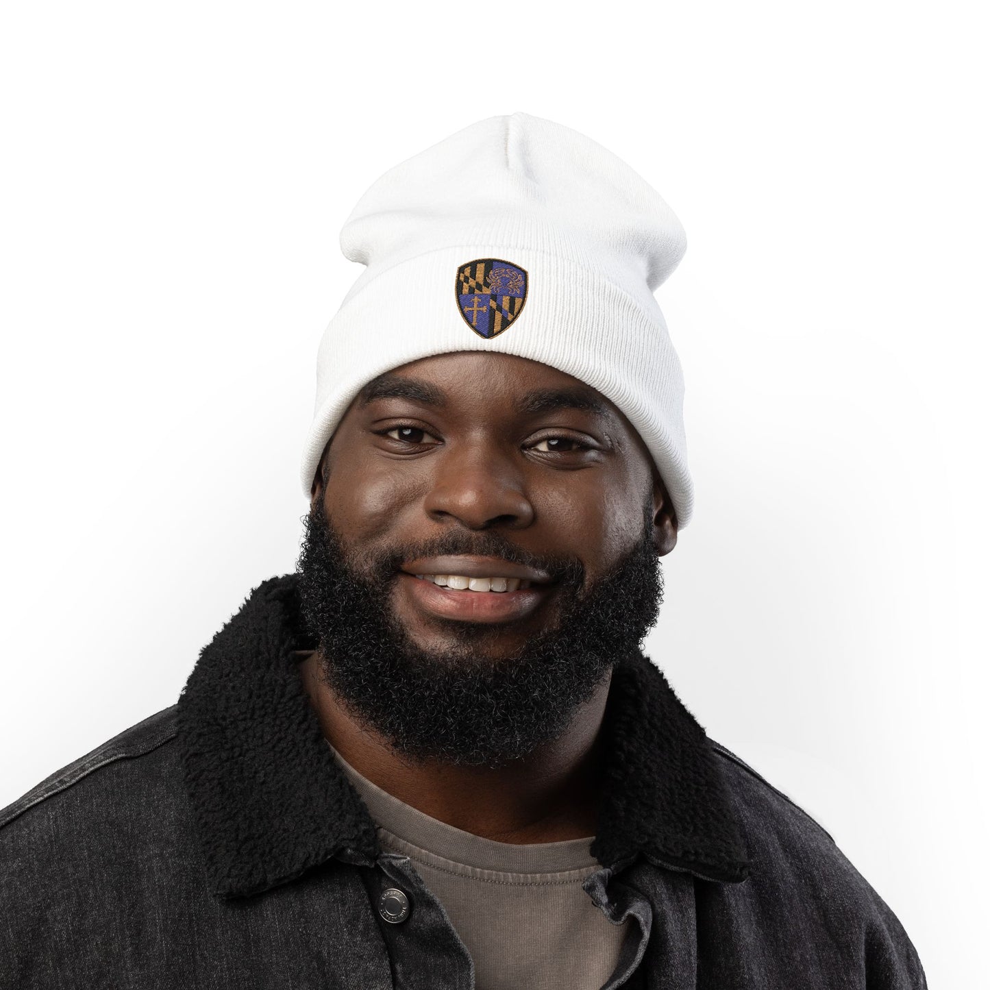 Beanie Hat Purple Blood Embroidery