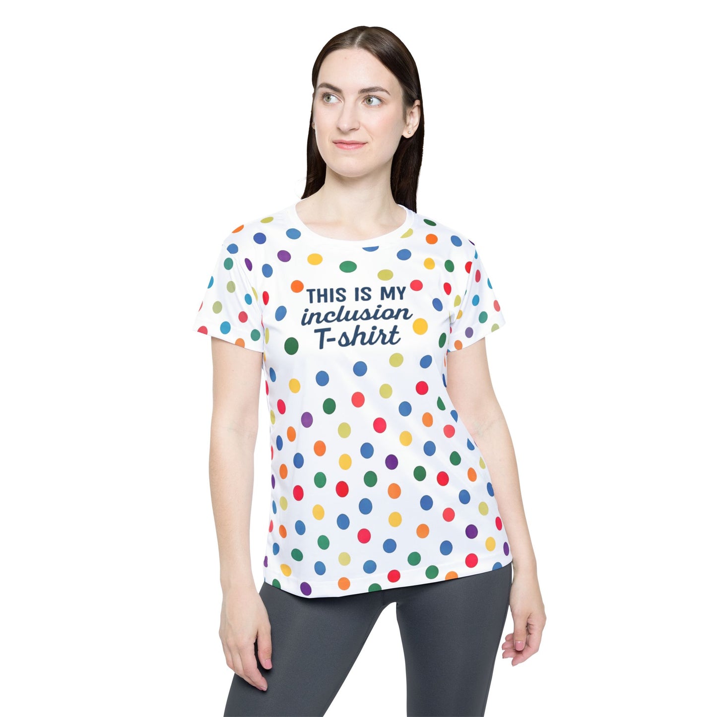 Colorful Inclusion Sports Jersey - Perfect for Team Spirit, Casual Wear, Gifts for Women, Summer Activities