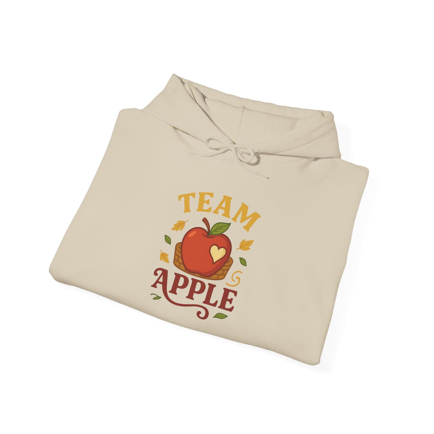 Team Apple Hoodie, Cozy Unisex Hooded Sweatshirt, Fall Fashion Sweatshirt, Perfect Gift for Teachers, Fruit Lover's Apparel