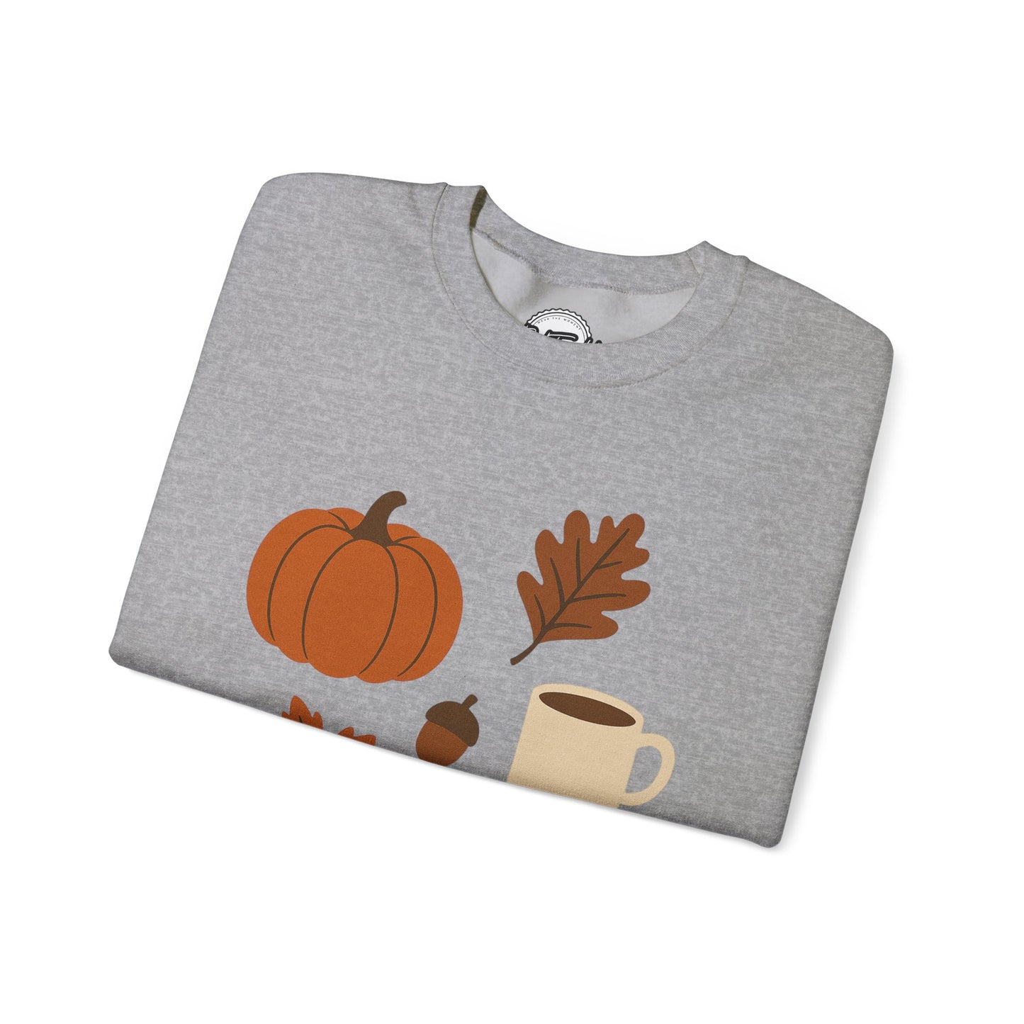 Cozy Autumn Crewneck Sweatshirt - Fall Colors, Pumpkin Design, Perfect for Thanksgiving, Gifts for Her, Casual Wear