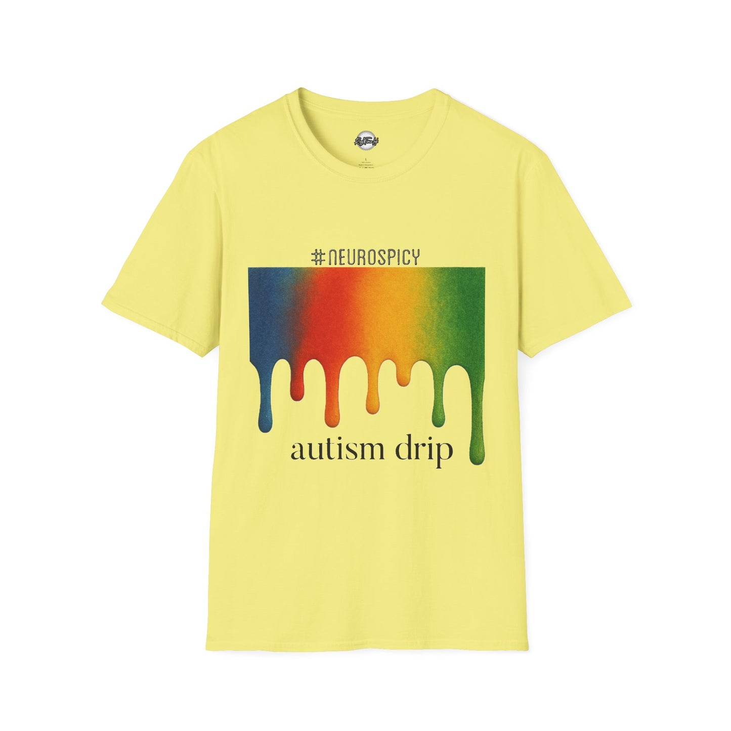 Autism Drip Unisex Softstyle T-Shirt - Colorful Support Tee