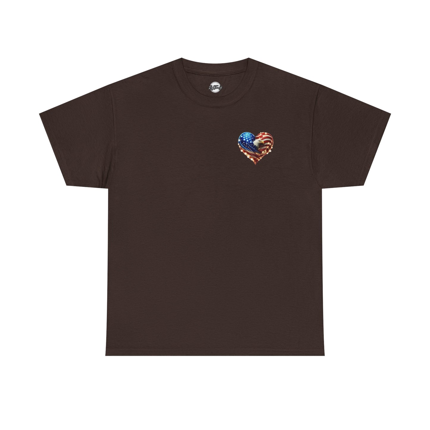 Patriotic Unisex Heavy Cotton Tee - God Country Family, Independence Day Shirt, Veteran Gift, Family Gathering Tee, Fourth of July Clothing