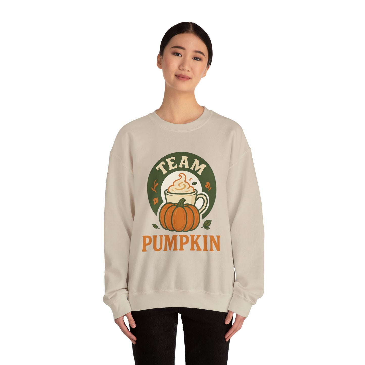 Crewneck Sweatshirt - Team Pumpkin Halloween Fall Design