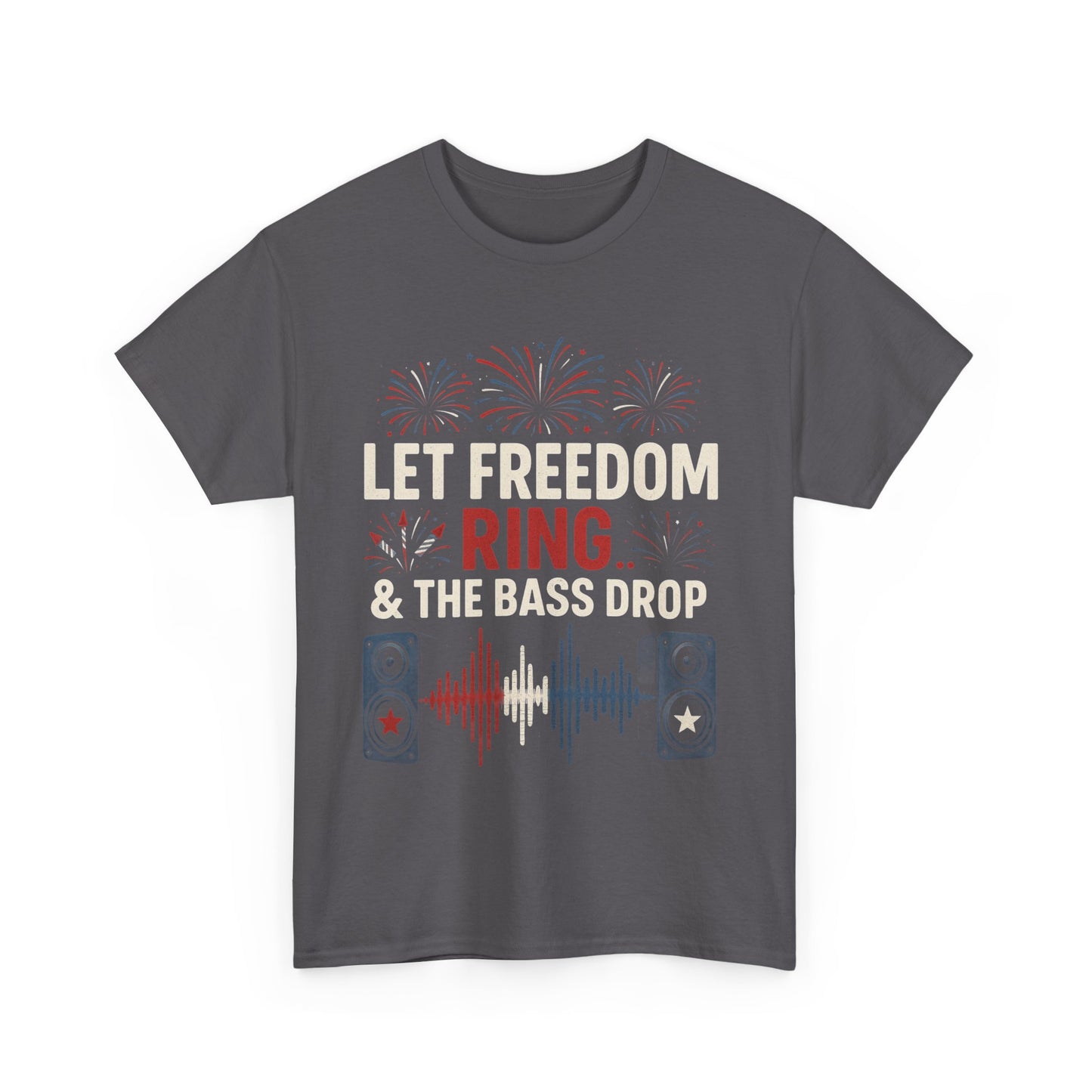 Independence Day Music Tee, Let Freedom Ring Shirt, Patriotic Cotton T-Shirt, Summer Celebration Top, Concert Outfit, Gift for Music Lovers