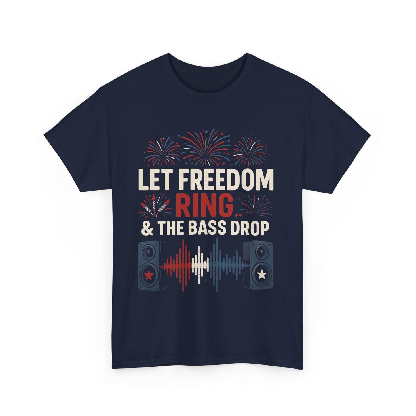 Independence Day Music Tee, Let Freedom Ring Shirt, Patriotic Cotton T-Shirt, Summer Celebration Top, Concert Outfit, Gift for Music Lovers