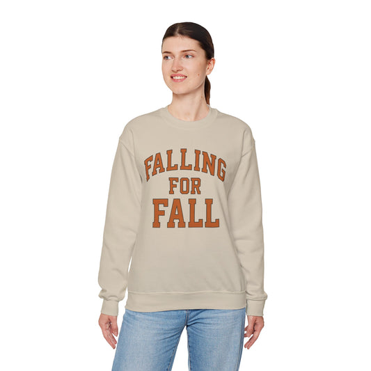 Falling for Fall Sweatshirt | Cozy Unisex Crewneck for Autumn, Seasonal Fashion, Fall Chill, Thanksgiving, Gifts