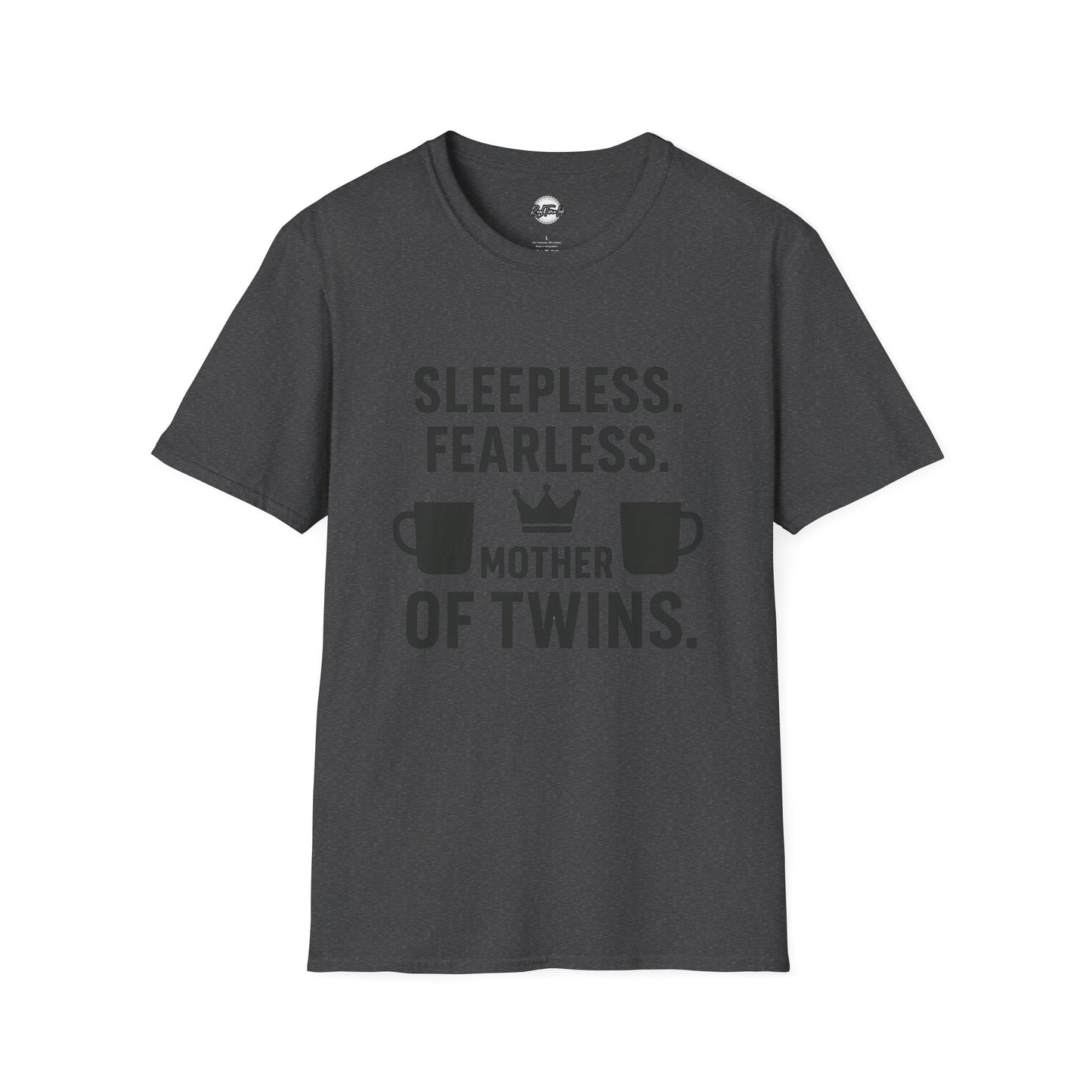 Sleepless Fearless Mother of Twins Unisex Softstyle T-Shirt