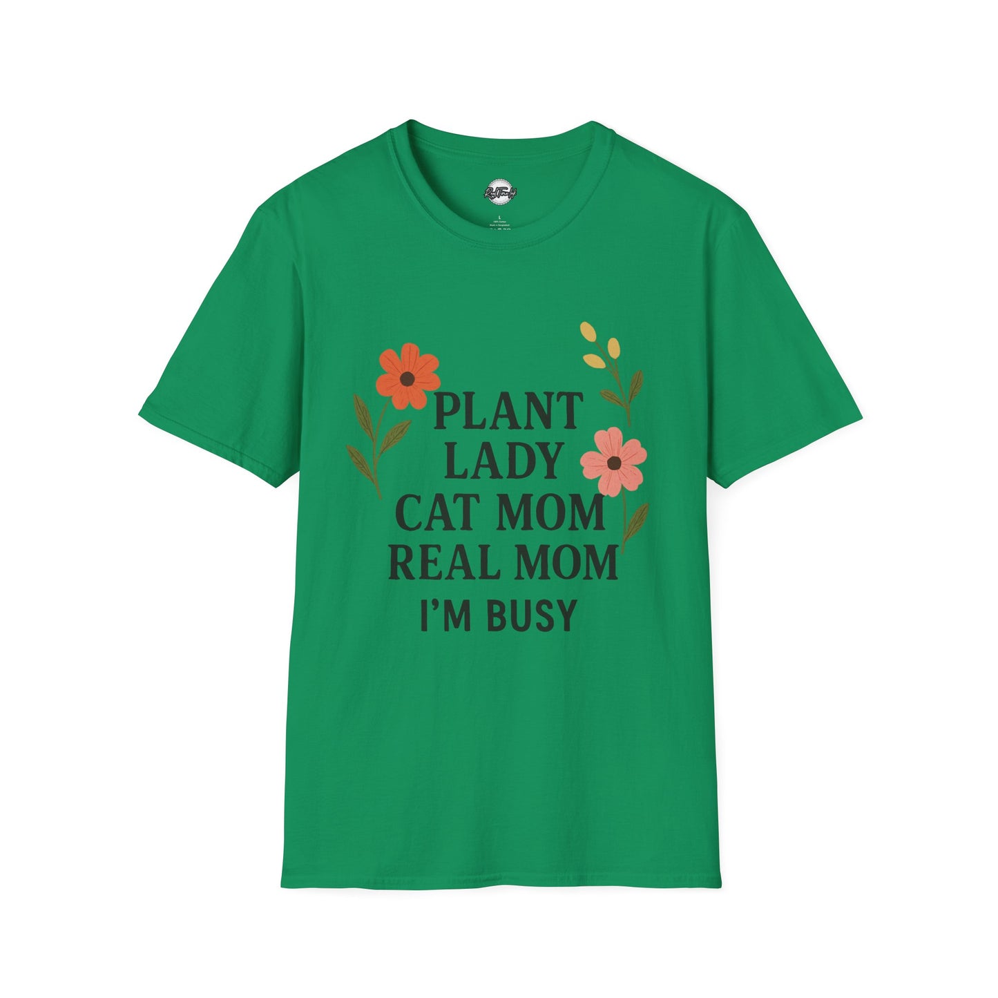 Busy Plant Lady Unisex T-Shirt – Perfect Gift for Cat Moms