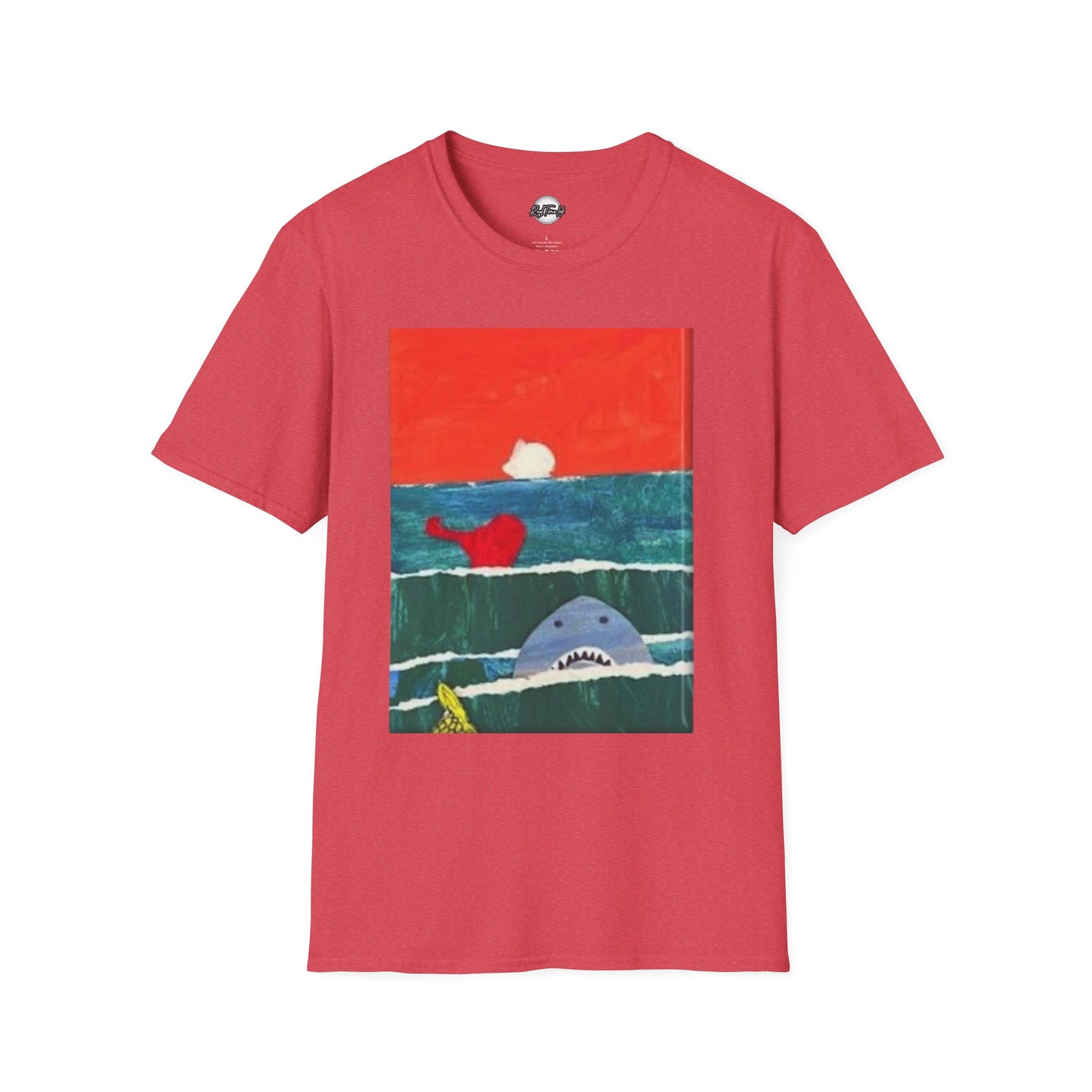 Playful Shark Art Unisex T-Shirt – Beach Vibes, Summer Fun, Gift for Ocean Lovers kids' art