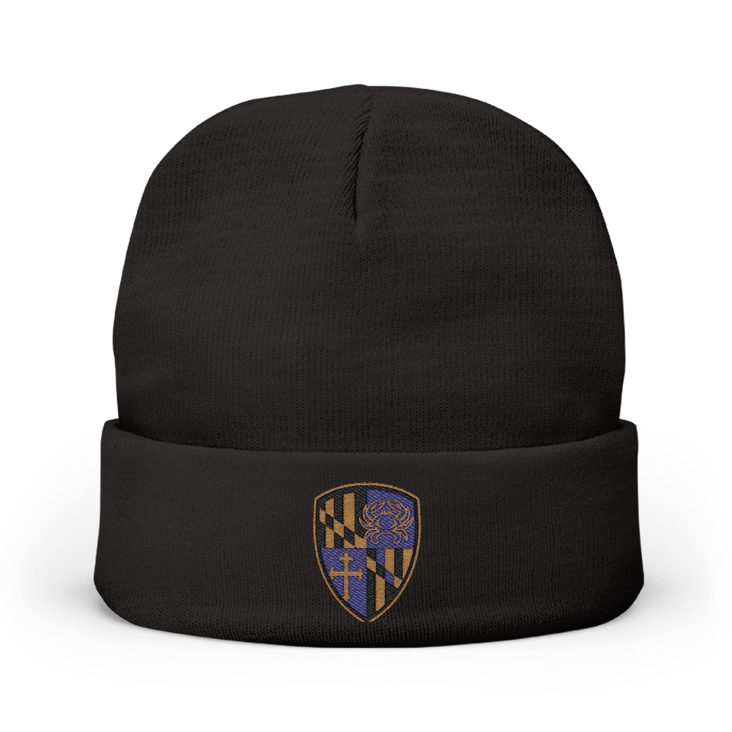 Beanie Hat Purple Blood Embroidery